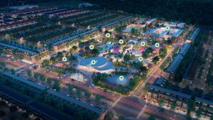 Các cụm tiện ích công viên trung tâm dự án Gem SKy World